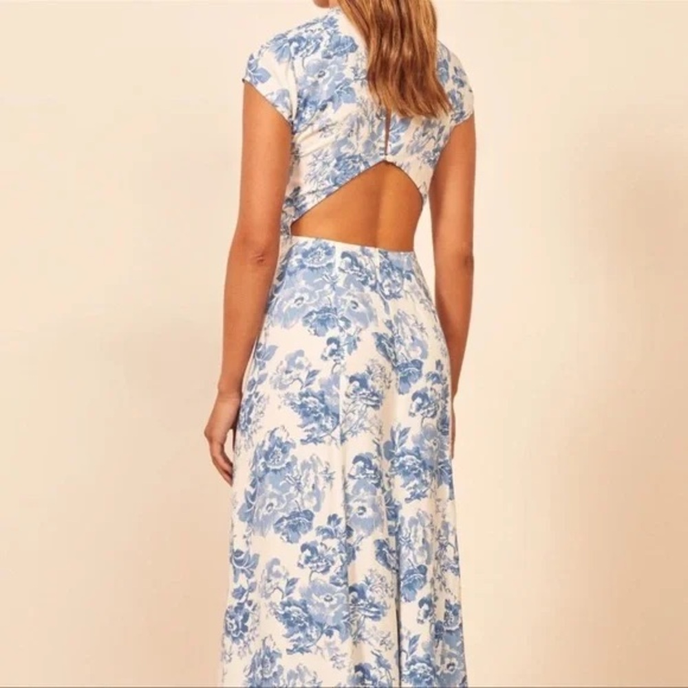 Reformation Gavin Dress in Olympia print, sz 12 - Picture 4 of 9